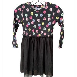 7/8 girls valentine dress L&D polyester dress with tutu bottom casual heart